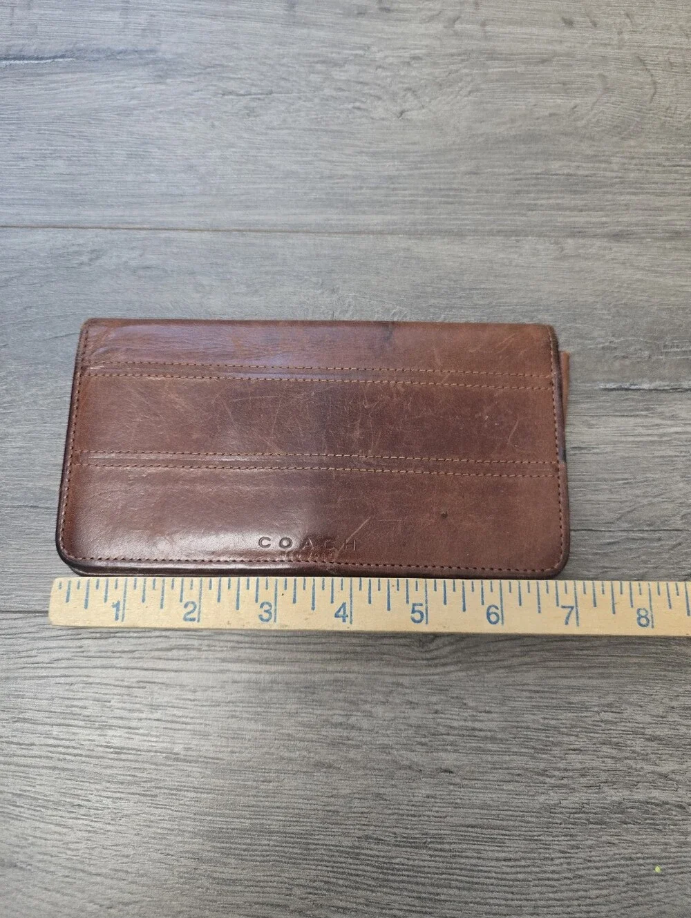 Coach Brown Leather Wallet Vintage Heritage Classic